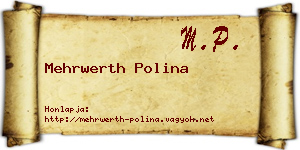 Mehrwerth Polina névjegykártya